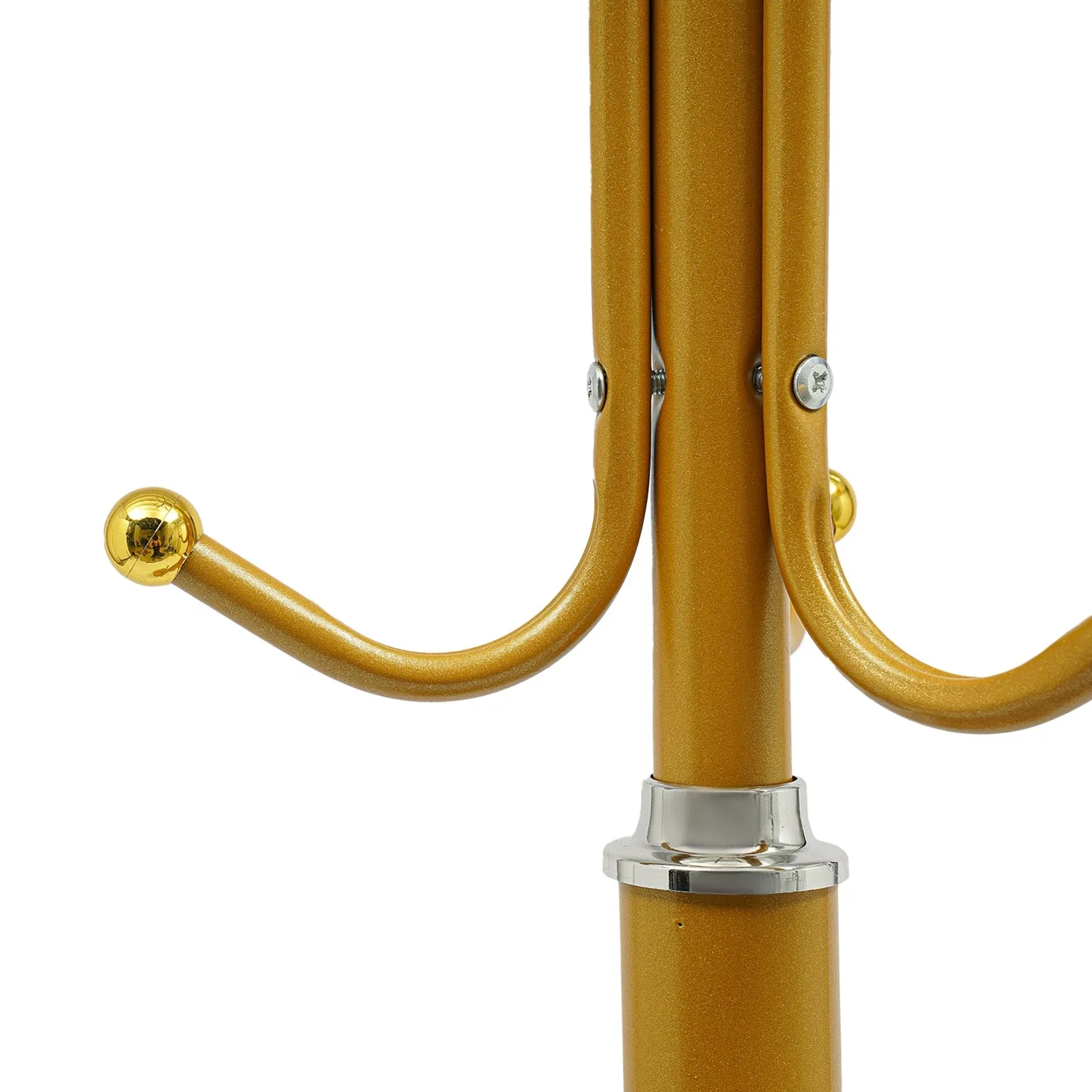 Cuier de Podea Auriu, Agatatori Multiple, 2 Rafturi Depozitare, Design Vertical Compact, Stabil si Rezistent [5]