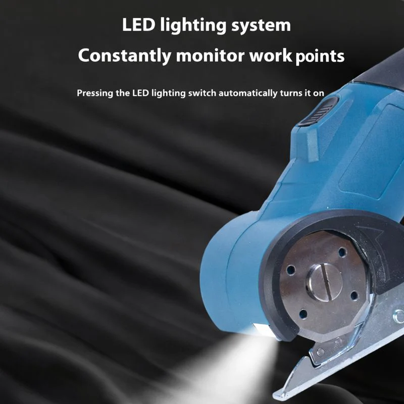 Cutter Electric pentru Textile, Piele si Cartoane, Motor Brushless, Lama Otel si Baterie Reincarcabila, LED Integrat [10]