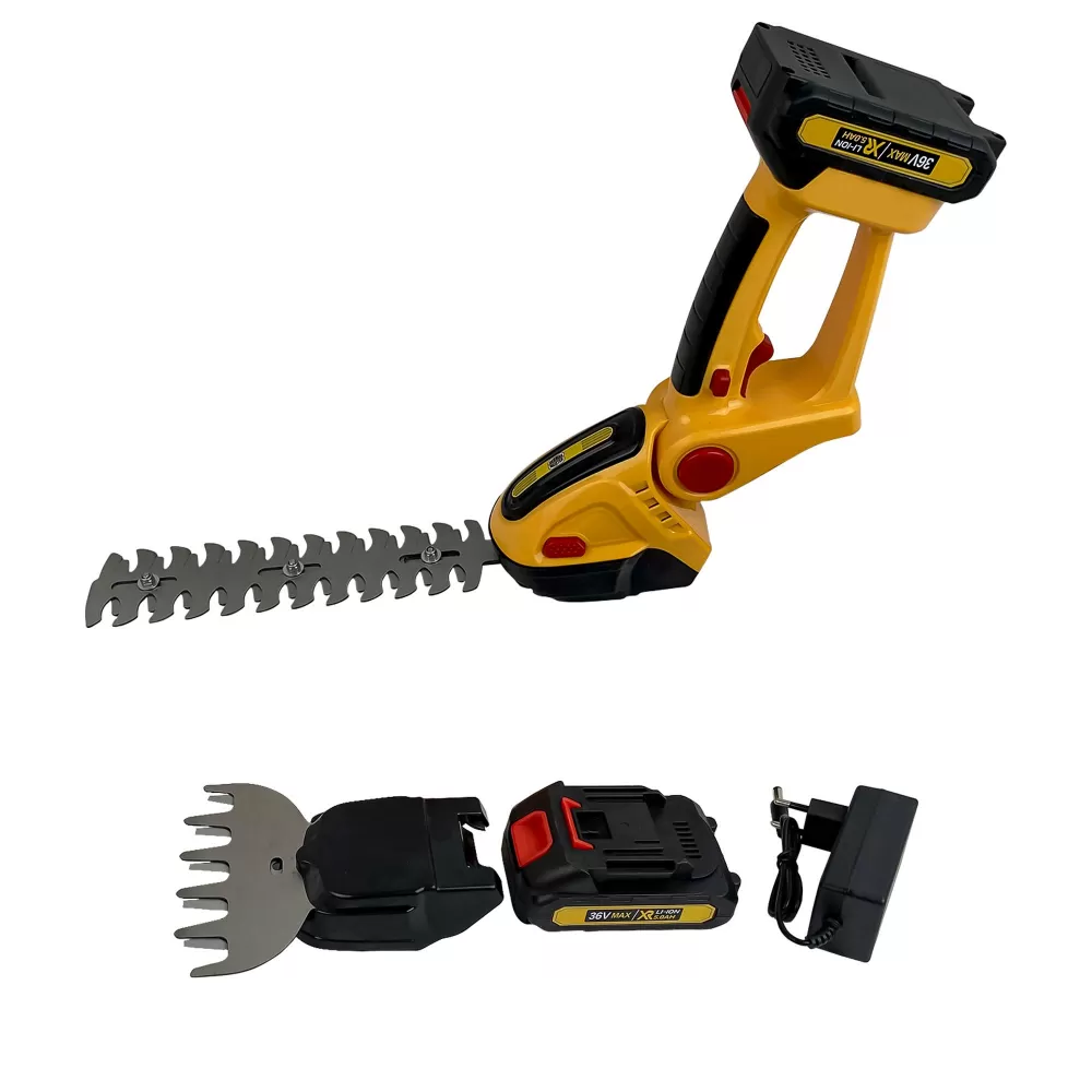 Foarfeca tuns Gard Viu si Iarba German Meister, 2 Acumulatori 36V 5Ah, 2 Lame, cu Accesorii Incluse [1]