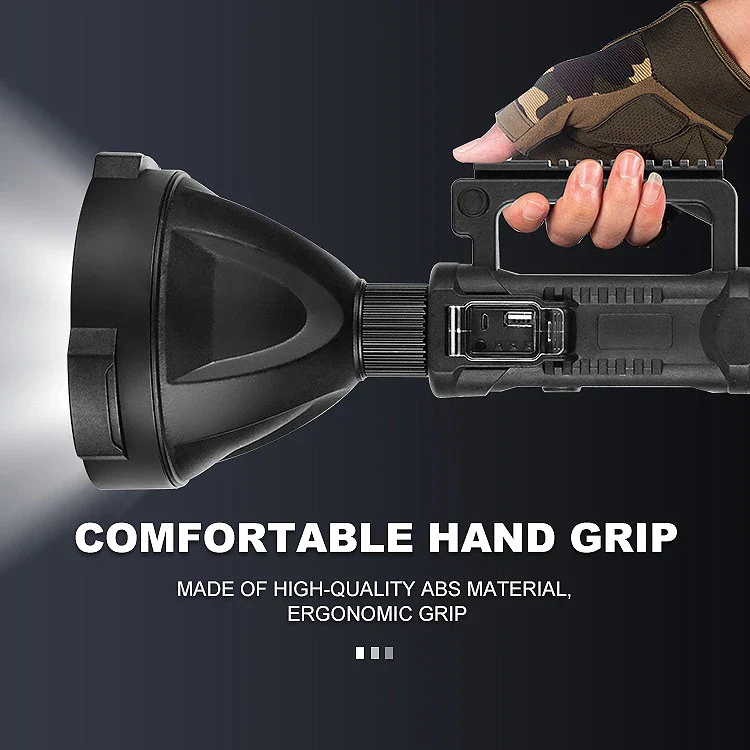 Lanterna LED Profesionala, Incarcare Solara si USB, Functie Power Bank si Trepied Inclus, 3 lentile colorate [8]