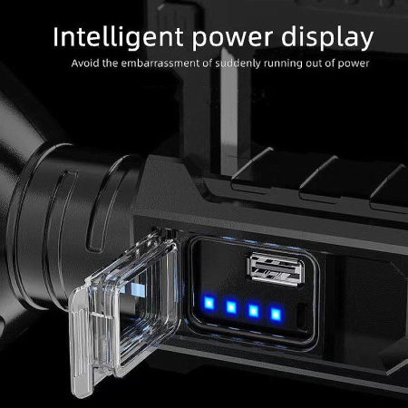 Lanterna LED Profesionala, Incarcare Solara si USB, Functie Power Bank si Trepied Inclus, 3 lentile colorate [10]