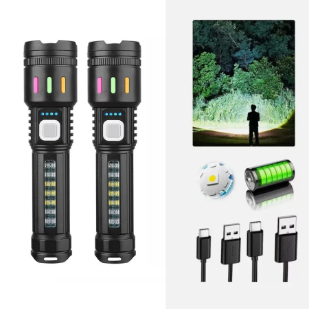 Lanterna LED Reincarcabila, Raza 200M, Impermeabila IP55, USB, 4000 mAh [6]