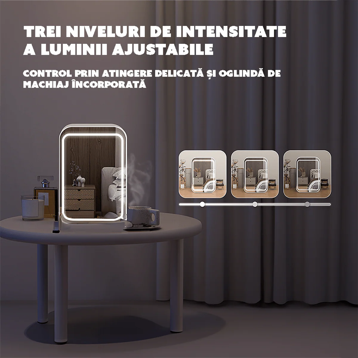 Mini Frigider pentru Cosmetice 8L cu Oglindă LED, Răcire și Încălzire, Alimentare 12V / 220V [9]