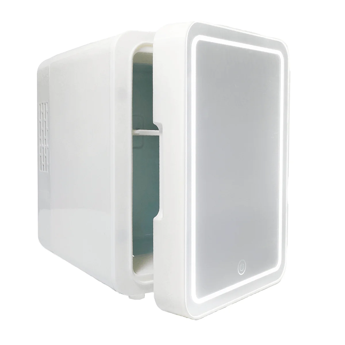 Electronice - Mini Frigider pentru Cosmetice 8L cu Oglindă LED, Răcire și Încălzire, Alimentare 12V / 220V