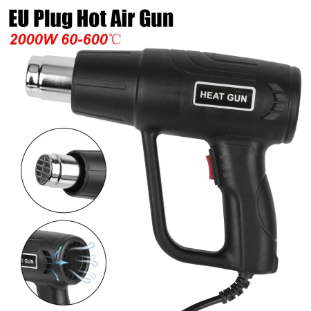 Pistol de Aer Cald Electric 2000W, Temperatură Reglabila 60–680°C, Heat Gun Profesional pentru Lucrari DIY si Atelier [2]