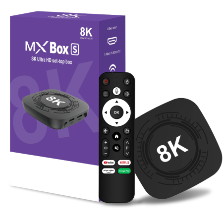 Electronice - Smart TV Box 4K Ultra HD, WiFi, Bluetooth, Android TV 13, Telecomanda, Redare din Telefon pe TV