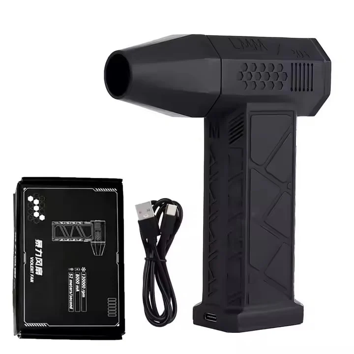 Suflanta de Aer Portabila fara Fir, Multifunctionala, 5 Trepte + Turbo, Acumulator 3000mAh, Incarcare Type-C [11]