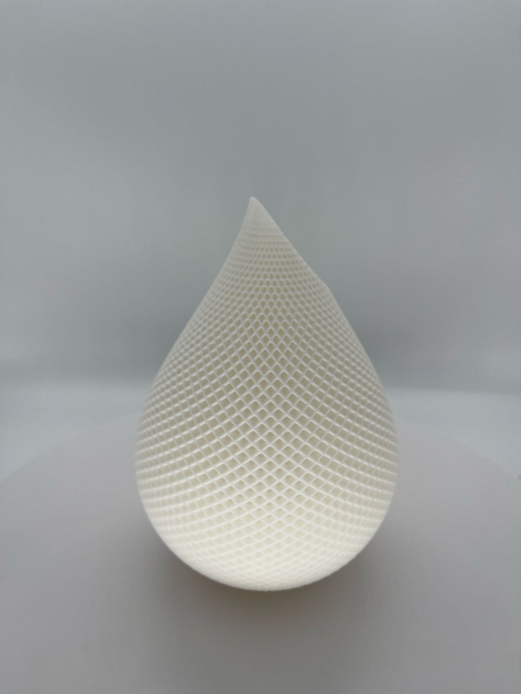 Vază decorativă imprimată 3D albă, 15 cm, ToyToy.ro [2]
