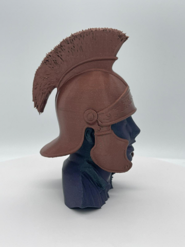 Bust 3D personalizat stil roman cu cască – realizat după poză [1]