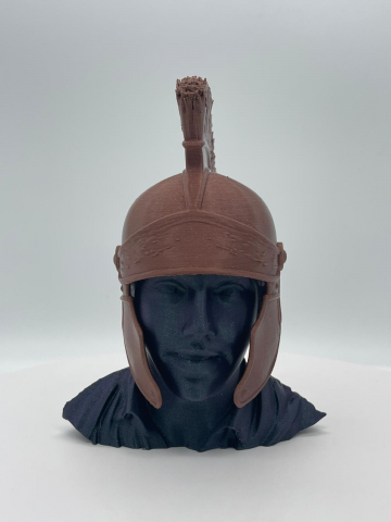 Figurine personalizabile - Bust 3D personalizat stil roman cu cască – realizat după poză