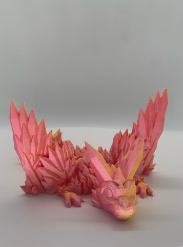 Produse - Baby dragon 3D articulat – PLA duochrom – piesă colecție