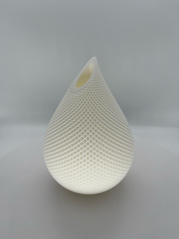 Produse - Vază decorativă imprimată 3D albă, 15 cm, ToyToy.ro