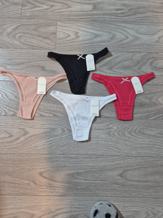 LENJERIE INTIMA DAMA - Set 4 chiloti tanga dama- Confort zilnic si croiala moderna