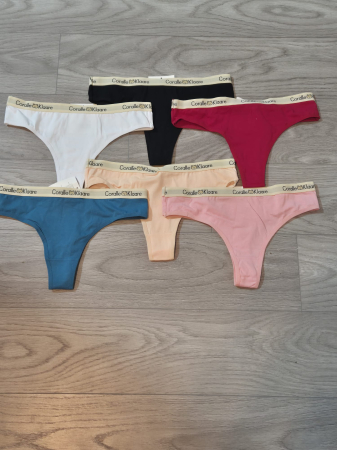 LENJERIE INTIMA DAMA - Set 6 chiloti tanga dama-model elegant si confortabil