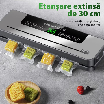 Aparat de Vidat si Sigilat Pungi, Dispozitiv Profesional de Vidat Alimente Umede si Uscate, Include 10 Pungi Cadou [2]