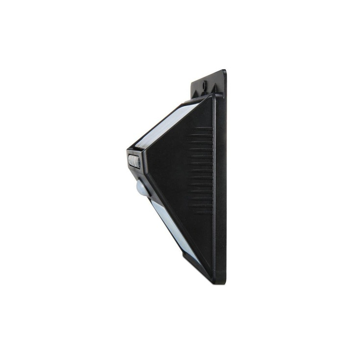 Aplica led solara cu senzor de miscare si lumina, 20 LED-uri, protectie exterior IP65, incarcare inteligenta, negru [2]