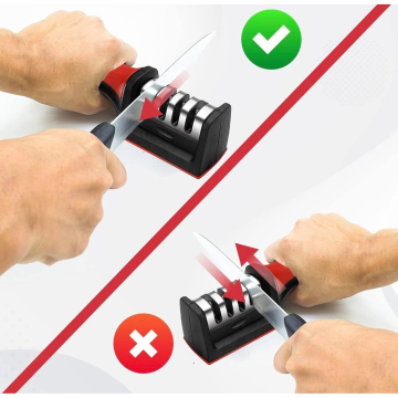 Ascutitor Profesional de Cutite Manual, Dispozitiv de Ascutit in 4 Trepte cu Maner Ergonomic si Inel de Agatare [2]