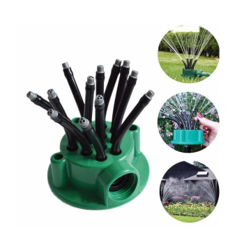 Aspersor de Gradina Multifunctional si Flexibil, Dispozitiv pentru Irigare Gazon cu 12 Duze Reglabile la 360 Grade [4]