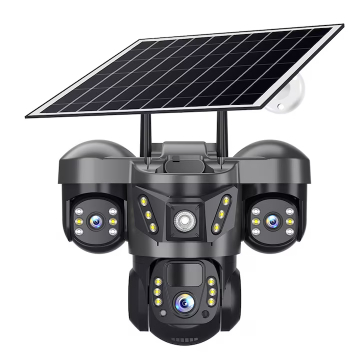 Camera de Supraveghere Exterior 4G LTE cu Panou Solar, Rezolutie 15MP Ultra HD, 3 Lentile Multi-Ecran, Aplicatie V380 Pro, Include Card 32GB [7]