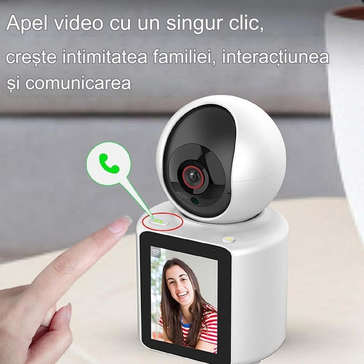 Camera WiFi Inteligenta pentru Supraveghere Bebelusi si Familie, Monitor LCD, Audio Bidirectional, Vedere Nocturna [11]