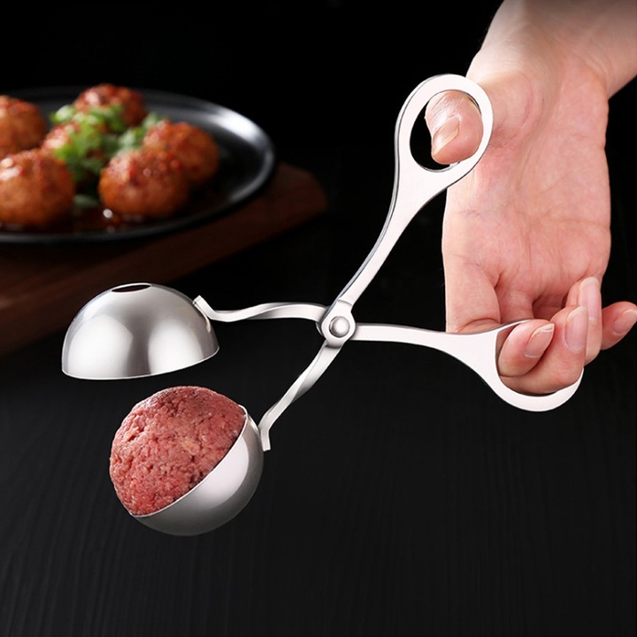 Cleste Inox pentru Chiftele si Perisoare, Forma Globuri Inghetata [3]