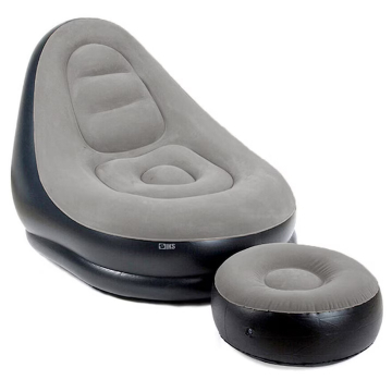 Fotoliu Gonflabil cu Taburet Otoman, Sezlong pentru Relaxare si Camping [7]