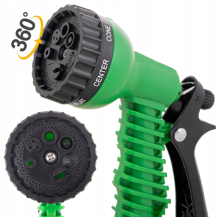 Furtun de gradina extensibil pana la 30m cu pistol de stropit multifunctional si conectori inclusi [5]