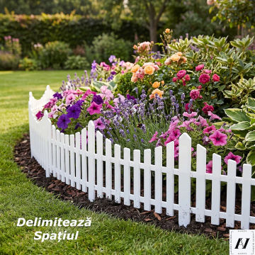 Gard Decorativ Plastic pentru Gradina, Inaltime 30cm, Lungime 3.6m Set 6 Bucati [2]
