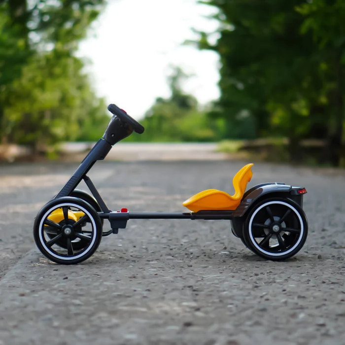 Kart Electric pentru Copii 3-7 Ani, 12V, 45W, Bluetooth, Telecomanda Parental Control, Pliabil, Galben-Negru [4]