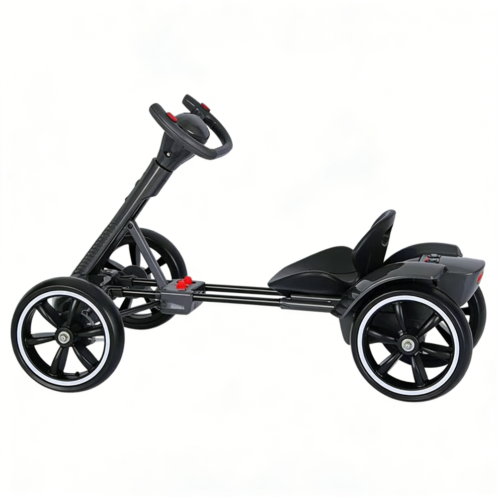 Kart Electric pentru Copii 3-7 Ani, 12V, 45W, Bluetooth, Telecomanda Parental Control, Pliabil, Negru [3]