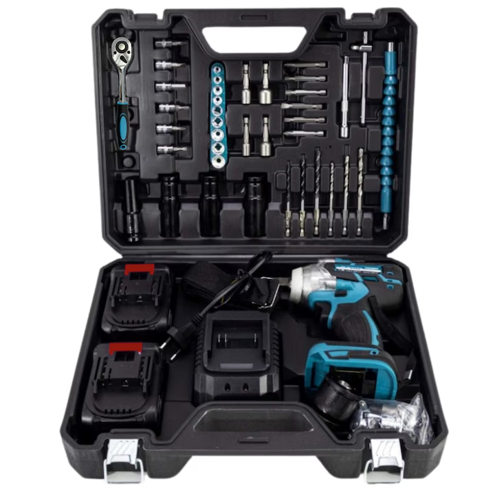 Masina de insurubat cu impact pe acumulator, trusa accesorii inclusa [5]