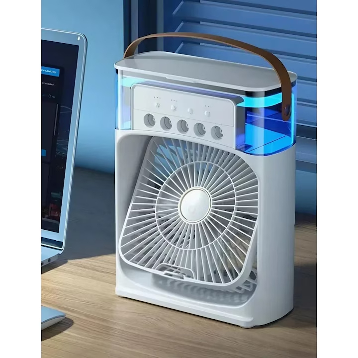 Mini Racitor de Aer Portabil, Ventilator cu Umidificator, USB [6]