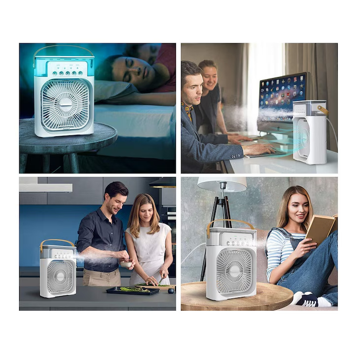 Mini Racitor de Aer Portabil, Ventilator cu Umidificator, USB [3]