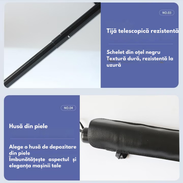 Parasolar Auto Tip Umbrela pentru Parbriz, Protectie UV, 140x80 cm [6]