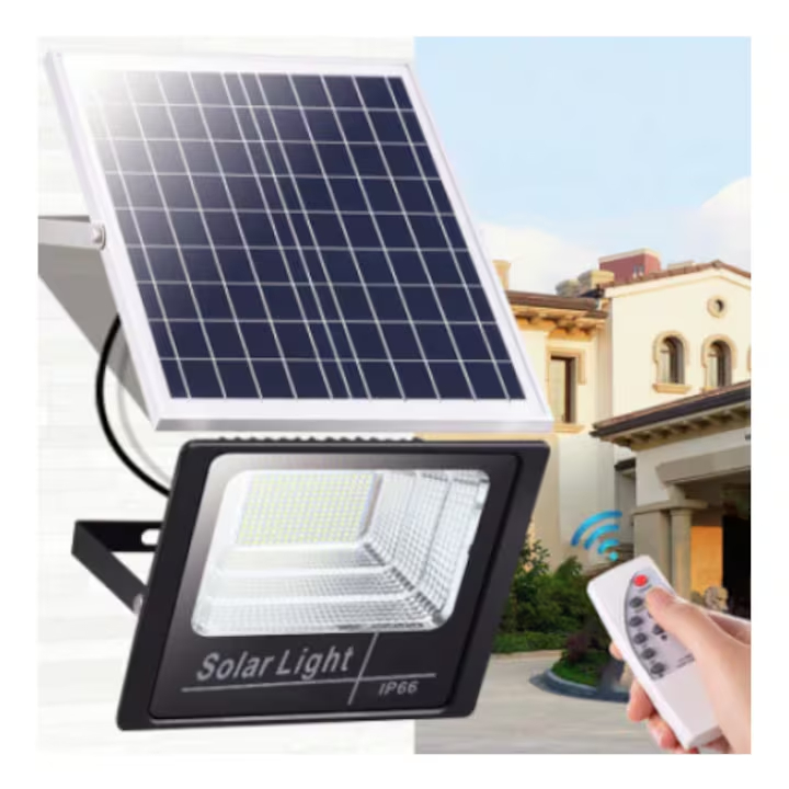 Proiector LED solar 200W IP67 cu panou fotovoltaic si telecomanda [8]