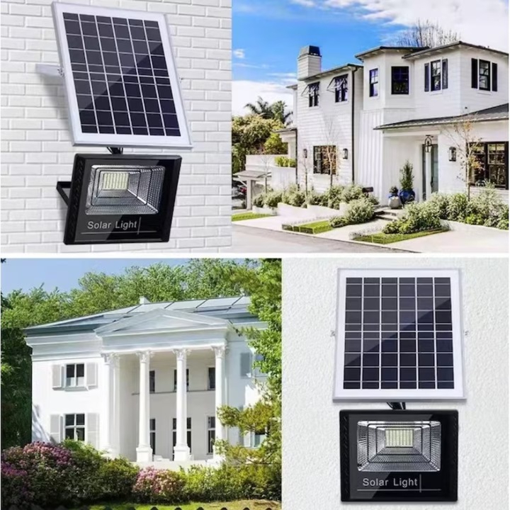 Proiector LED solar 200W IP67 cu panou fotovoltaic si telecomanda [15]
