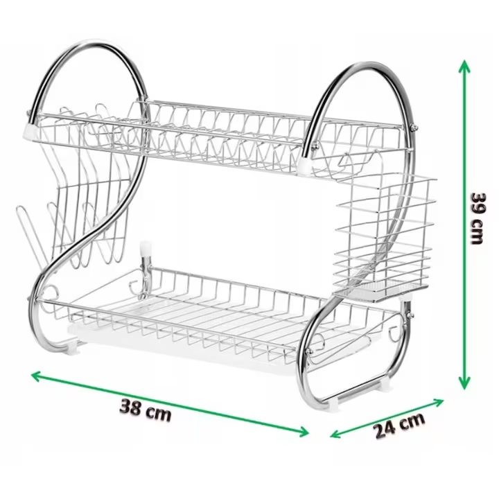 Scurgator de Vase din Inox cu 2 Niveluri [5]