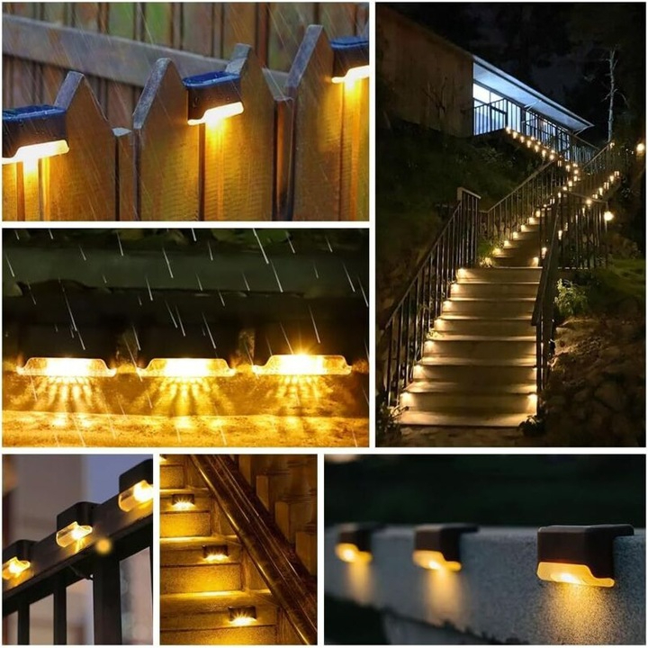 Set 8 Lampi Solare LED pentru Trepte si Gradina – Iluminare Eleganta fara Consum de Energie [2]