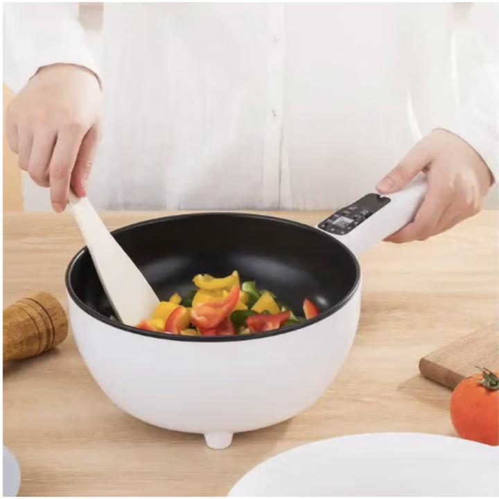 Tigaie Electrica Multifunctionala 2-in-1 cu Oala pentru Gatit la Abur, Alba [7]