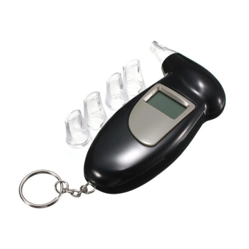 Alcooltest Digital Portabil, Aparat Alcoolemie Tip Breloc cu Ecran LCD si 4 Capete de Rezerva [4]