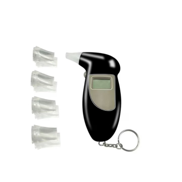 Casa & Gradina - Alcooltest Digital Portabil, Aparat Alcoolemie Tip Breloc cu Ecran LCD si 4 Capete de Rezerva