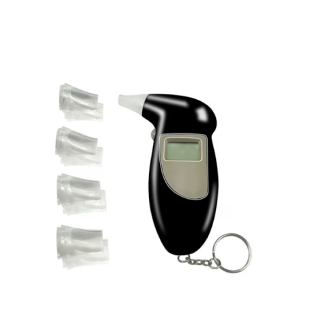 TOTUL SUB 50 LEI - Alcooltest Digital Portabil, Aparat Alcoolemie Tip Breloc cu Ecran LCD si 4 Capete de Rezerva