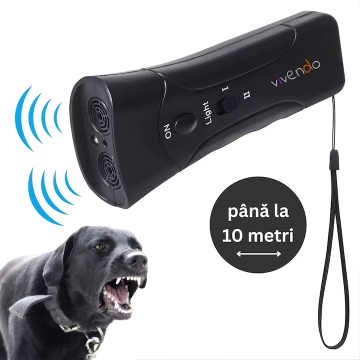 TOTUL SUB 50 LEI - Aparat cu Ultrasunete pentru Caini, Dispozitiv Portabil Anti Latrat si Agresivitate, Raza de Actiune 10 Metri