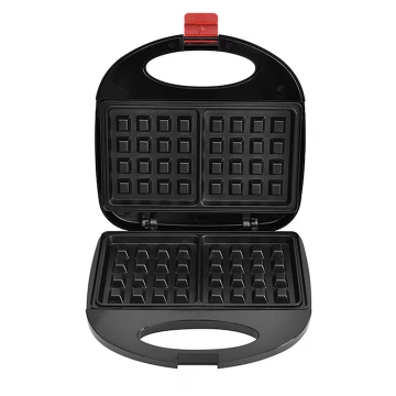 Bucatarie - Aparat de Facut Gofre si Vafe, Gofrownica Electrica Dubla cu Placi Antiaderente, Carcasa Neagra