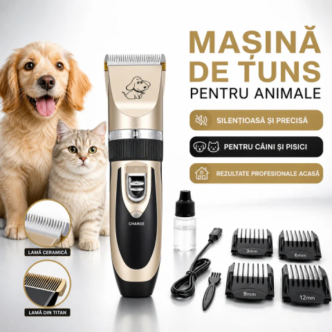 Aparat de Tuns pentru Animale de Companie, Set Complet de Ingrijire [1]