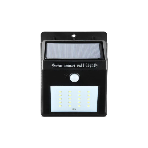 TOTUL SUB 50 LEI - Aplica led solara cu senzor de miscare si lumina, 20 LED-uri, protectie exterior IP65, incarcare inteligenta, negru