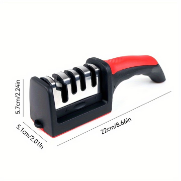 Ascutitor Profesional de Cutite Manual, Dispozitiv de Ascutit in 4 Trepte cu Maner Ergonomic si Inel de Agatare [2]