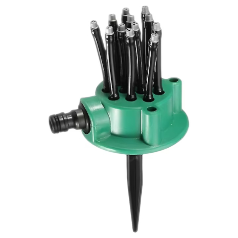 TOTUL SUB 50 LEI - Aspersor de Gradina Multifunctional si Flexibil, Dispozitiv pentru Irigare Gazon cu 12 Duze Reglabile la 360 Grade