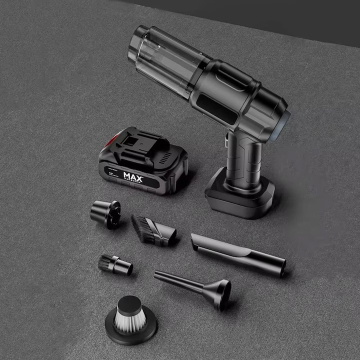 Aspirator Auto 2 in 1 cu Acumulator, Functie Suflanta, Accesorii, Negru [5]