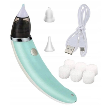 Aspirator Nazal Electric pentru Bebelusi si Copii, Dispozitiv Reincarcabil USB pentru Curatare Nas, Include 3 Capete Silicon [3]